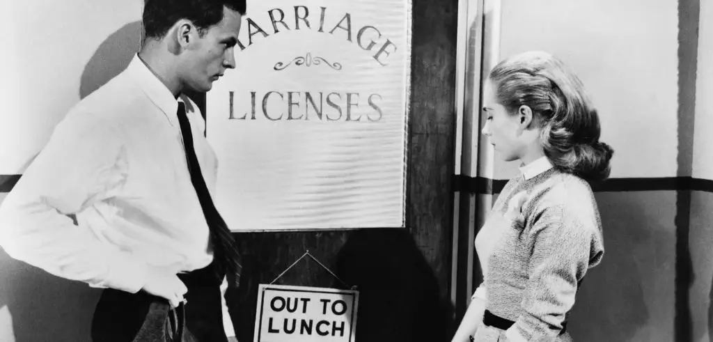 Couple waiting to get their marriage license